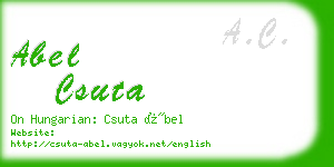 abel csuta business card